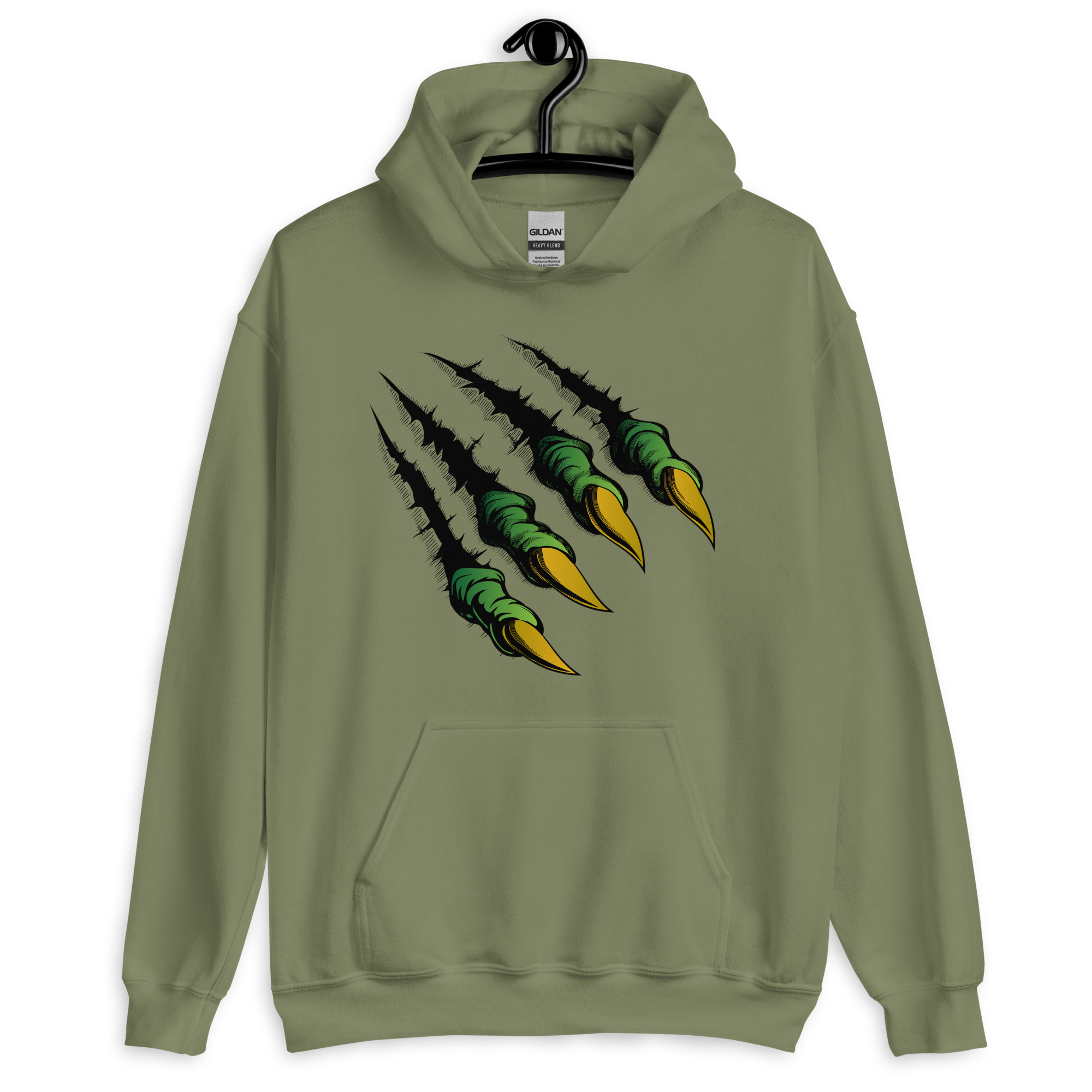 unisex-heavy-blend-hoodie-military-green-front-67196e1a3cc37.jpg The Claw Unisex Hoodie